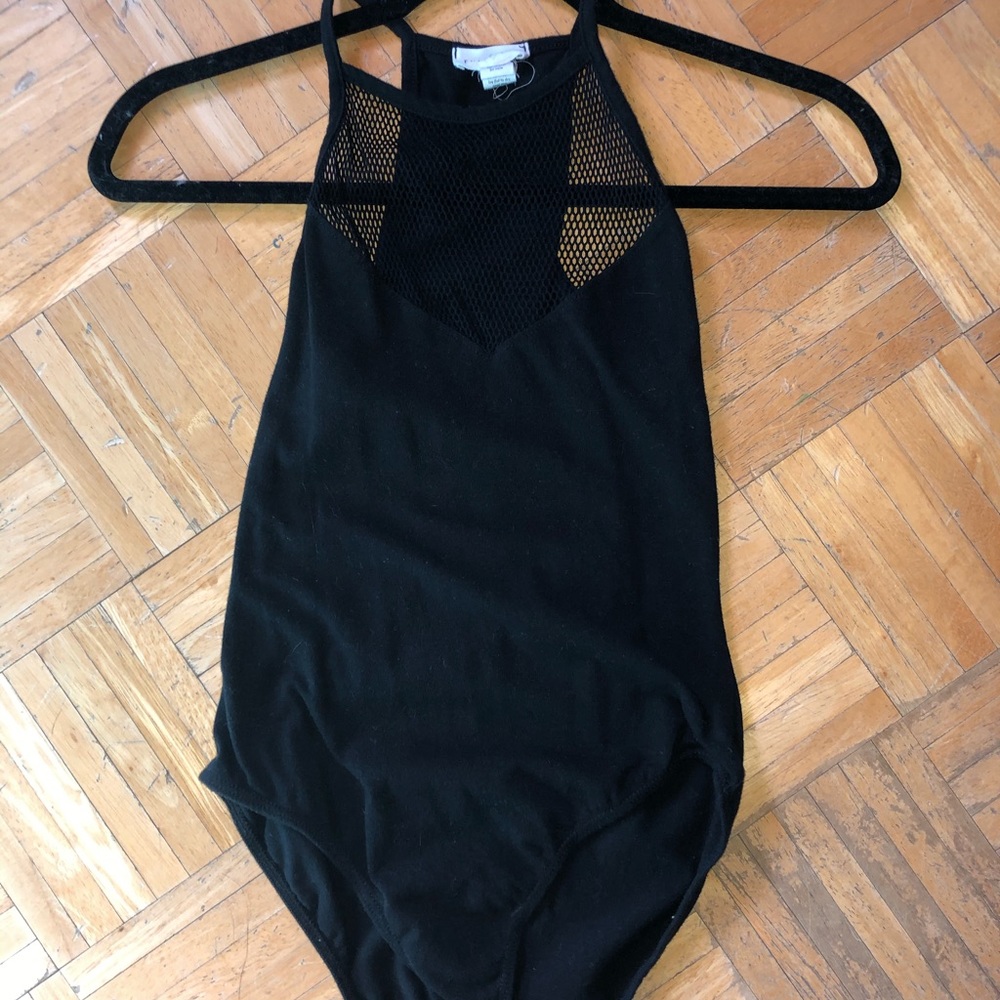Black mesh bodysuit